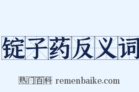 锭子药反义词是什么意思的图片